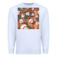 White baseball leopard seamless pattern Premium Sweatshirt - JahusDesignShop