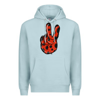 Blue Mist Ladybug Peace Sign Premium Hoodie - Jasminsmagicworld