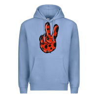 Colony Blue Ladybug Peace Sign Premium Hoodie - Jasminsmagicworld