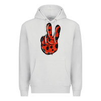 Dove Grey Ladybug Peace Sign Premium Hoodie - Jasminsmagicworld