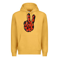 Mustard Ladybug Peace Sign Premium Hoodie - Jasminsmagicworld