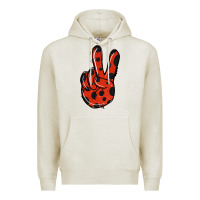 Oatmeal Heather Ladybug Peace Sign Premium Hoodie - Jasminsmagicworld