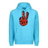 Ocean Blue Ladybug Peace Sign Premium Hoodie - Jasminsmagicworld