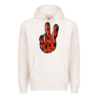 Pale Pink Ladybug Peace Sign Premium Hoodie - Jasminsmagicworld