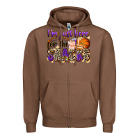 Chestnut i'm just here for the snacks basketball Zipper Hoodie - Zillion Design Studio