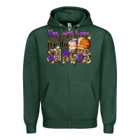 Sports Green i'm just here for the snacks basketball Zipper Hoodie - Zillion Design Studio