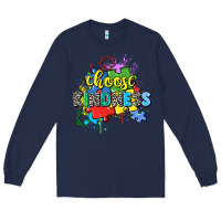 Navy choose kindness Long Sleeve Tee - Zillion Design Studio