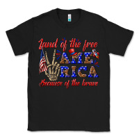 Black land of the free america because of the brave Classic Tee - texasbilliewilder