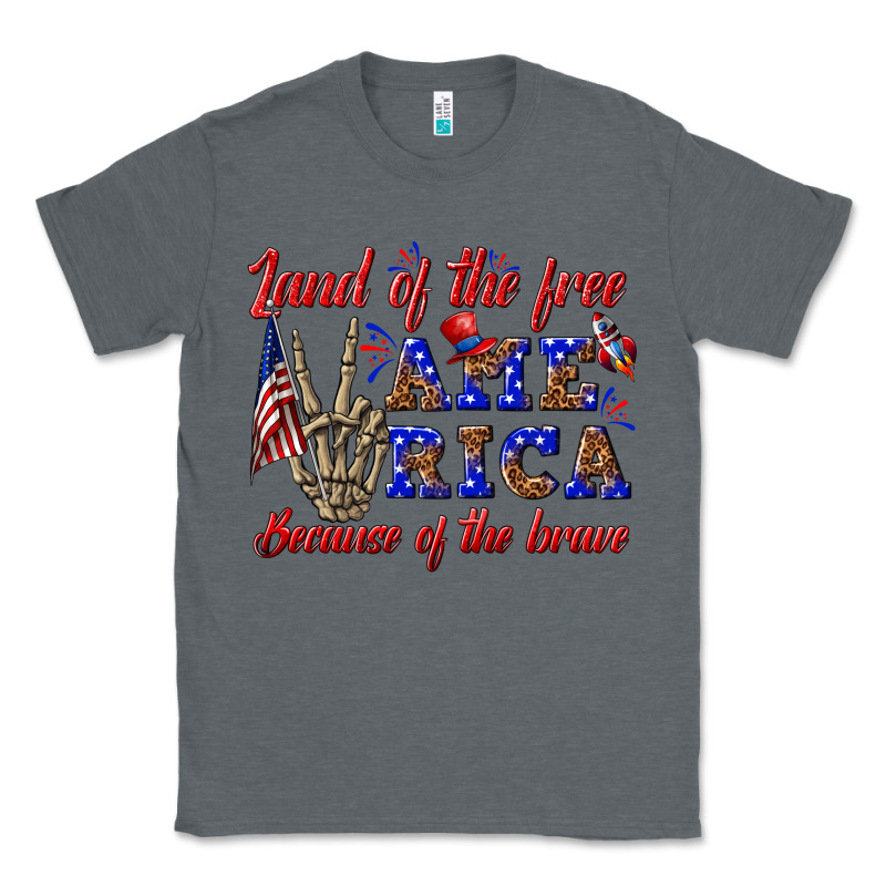 Land Of The Free America Because Of The Brave Classic Tee by texasbilliewilder | Teevron