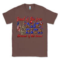 Chestnut land of the free america because of the brave Classic Tee - texasbilliewilder