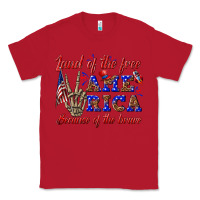 Red land of the free america because of the brave Classic Tee - texasbilliewilder