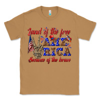 Toasted Coconut land of the free america because of the brave Classic Tee - texasbilliewilder