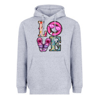 Heather Grey love summer Heavyweight Hoodie - CowhideDigitalArt