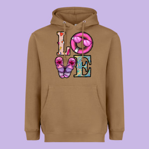 Love Summer Heavyweight Hoodie Designed By Cowhidedigitalart