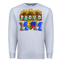 Heather Grey proud mom Premium Sweatshirt - AdoDesignShop