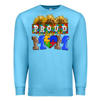 Ocean Blue proud mom Premium Sweatshirt - AdoDesignShop