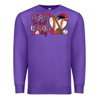 Purple it s a tee ball kinda day baseball Premium Sweatshirt - Artiststas