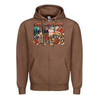 Chestnut i'm just here for the snacks american football Zipper Hoodie - Zillion Design Studio