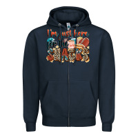 Navy i'm just here for the snacks american football Zipper Hoodie - Zillion Design Studio