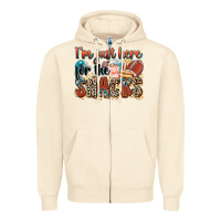 Sandshell i'm just here for the snacks american football Zipper Hoodie - Zillion Design Studio