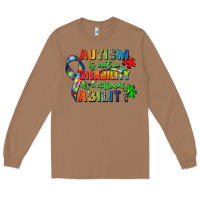 Toasted Coconut autism is not a disability its a different ability Long Sleeve Tee - Zillion Design Studio