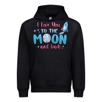 Black i love you to the moon and back Urban Hoodie - MaliasSmallBusiness