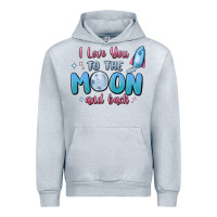 Heather Grey i love you to the moon and back Urban Hoodie - MaliasSmallBusiness