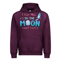 Mauve Wine i love you to the moon and back Urban Hoodie - MaliasSmallBusiness