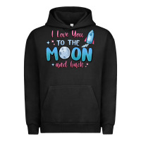 Pigment Black i love you to the moon and back Urban Hoodie - MaliasSmallBusiness
