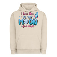 Pigment French Oak i love you to the moon and back Urban Hoodie - MaliasSmallBusiness
