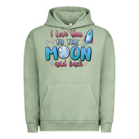 Pigment Oil Green i love you to the moon and back Urban Hoodie - MaliasSmallBusiness
