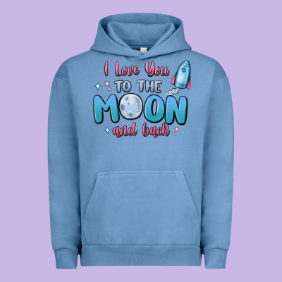 I Love You To The Moon And Back Urban Hoodie Designed By Maliassmallbusiness