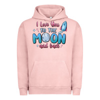 Pigment Salmon i love you to the moon and back Urban Hoodie - MaliasSmallBusiness