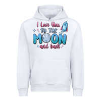 White i love you to the moon and back Urban Hoodie - MaliasSmallBusiness