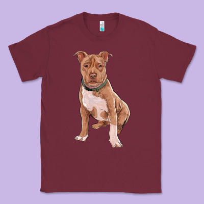 Classic Tee brown pitbull