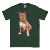 Sports Green brown pitbull Classic Tee - RanaPortraitStore