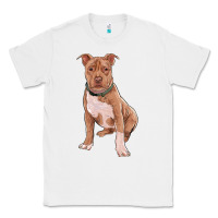 White brown pitbull Classic Tee - RanaPortraitStore