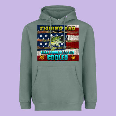 Fishing Dad Like A Regular But Cooler Heavyweight Hoodie Designed By Hra Design Shop
