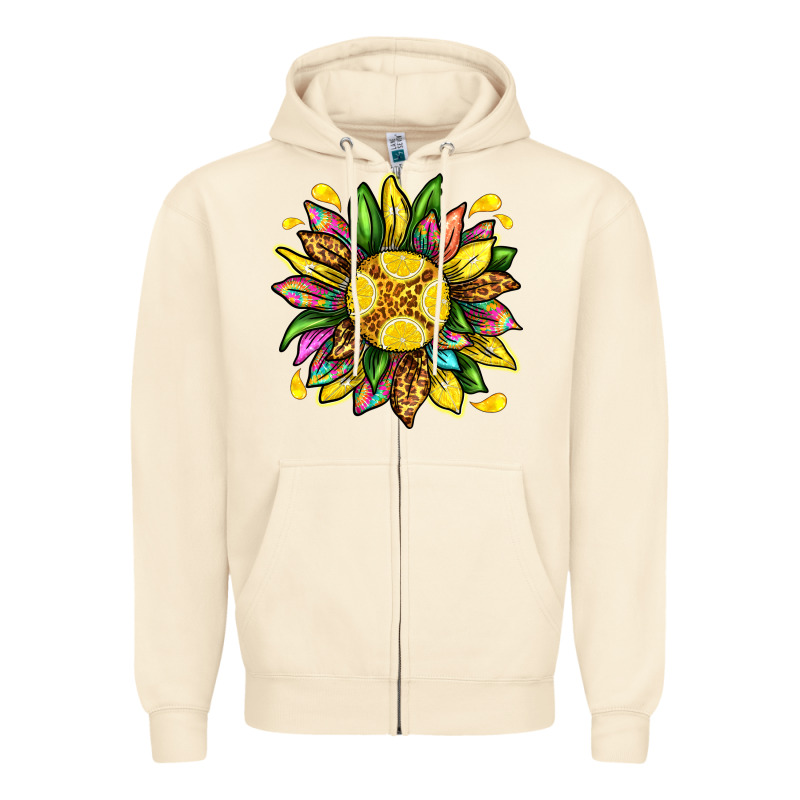 Lemon Sunflower Zipper Hoodie by texasbilliewilder | Teevron