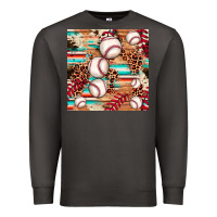 Smoke baseball leopard cowhide turquoise seamless pattern Premium Sweatshirt - JahusDesignShop