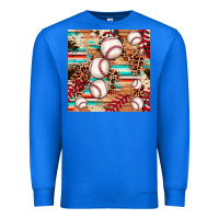 True Royal baseball leopard cowhide turquoise seamless pattern Premium Sweatshirt - JahusDesignShop