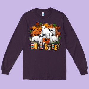 Bull Sheet Long Sleeve Tee Designed By Adodesignshop