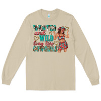 Mushroom wanted and wild long live cowgirls Long Sleeve Tee - texasbilliewilder