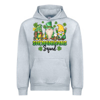 Heather Grey shenanigans squad gnomes st. patricks day Urban Hoodie - MaliasSmallBusiness