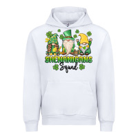 White shenanigans squad gnomes st. patricks day Urban Hoodie - MaliasSmallBusiness