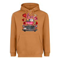 Valentine's Day Truck Love Bird Letter Heavyweight Hoodie | Teevron