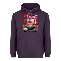 Plum valentine's day truck love bird letter Heavyweight Hoodie - FaDigitalArtStudio