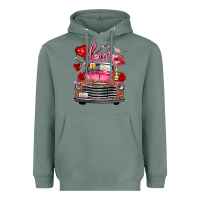 Sage valentine's day truck love bird letter Heavyweight Hoodie - FaDigitalArtStudio