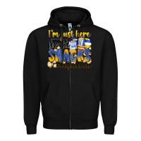 Black i'm just here for the snacks #volleyball brother Zipper Hoodie - Zillion Design Studio