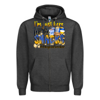 Charcoal Heather i'm just here for the snacks #volleyball brother Zipper Hoodie - Zillion Design Studio